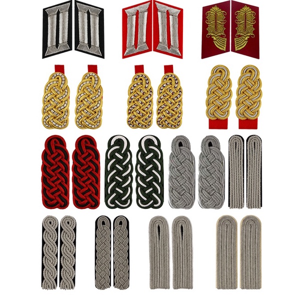 งานมือ Bullion Wire Epaulet เครื่องแบบ Cording Epaulette ไหล่เครื่องแต่งกาย Closthing อุปกรณ์เสริม