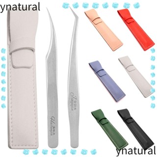 Ynatural กระเป๋าหนัง สําหรับใส่ขนตาปลอม แบบพกพา 2 ชิ้น