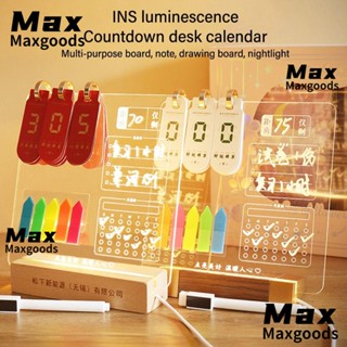 Maxg โคมไฟ LED นับถอยหลัง ชาร์จ USB พร้อมปากกาลบได้ สําหรับตกแต่ง
