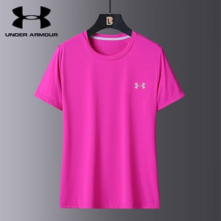 [M-5XL] Under.armour ใหม่ เสื้อยืดคอกลม แขนสั้น ผ้าเรยอน แห้งเร็ว ระบายอากาศ ใส่สบาย แฟชั่นฤดูร้อน สําหรับผู้หญิง 2023