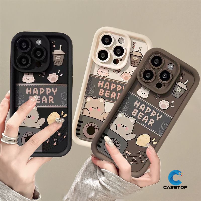 เคสโทรศัพท์มือถือ ลายการ์ตูนหมีชานมน่ารัก สําหรับ Realme Note 50 C31 C51 C30 C11 C21Y C12 C17 C20 C53 C20A C21 5s 7i 5 6i 5i C35 C33 C55 C25 C25Y C15 Narzo N53 20 50A