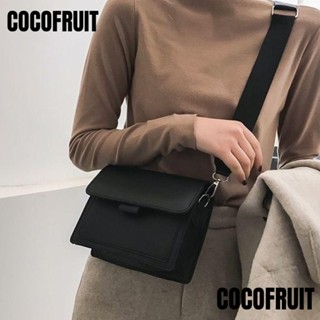 Cocofruit กระเป๋าสะพายไหล่ สะพายข้าง หนังเทียม ทรงสี่เหลี่ยม ขนาดเล็ก สไตล์เกาหลี คลาสสิก สําหรับผู้หญิง