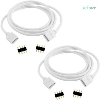 Delmer สายไฟ RGBW สีขาว พร้อมเข็ม สําหรับสายไฟ LED 2835 5050