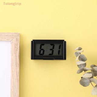 Tolongtrip&gt; นาฬิกาดิจิทัล มีกาวในตัว หน้าจอ LCD ขนาดจัมโบ้ สําหรับติดรถยนต์