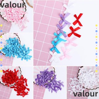 Valour ริบบิ้นผ้าซาติน ประดับโบว์ ขนาดเล็ก แฮนด์เมด DIY 100 ชิ้น ต่อชุด