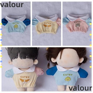 Valour เสื้อยืด ลายไดโนเสาร์น่ารัก ขนาด 20 ซม. สําหรับตกแต่งบ้านตุ๊กตา