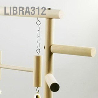 Libra312 Parrot Playstand ปลอดภัยเป็นมิตรกับสิ่งแวดล้อมสนามเด็กเล่นไม้สองชั้นสำหรับ Cockatiel