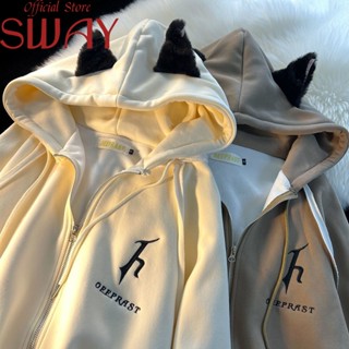 SWAY เสื้อกันหนาว เสื้อฮู้ด High-quality ทนทาน fashionable chic WJK2390YOM37Z230914