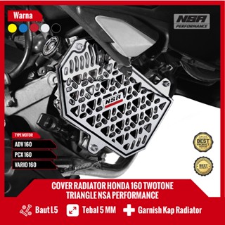 Mesin ฝาครอบหม้อน้ํารถจักรยานยนต์ สามเหลี่ยม PCX 160 VARIO 160 ADV 160 NSA PCX 160 ENGINE Protector HONDA PCX 160 ENGINE RADIATOR COVER VARIO160 ACCESSORIES VARIO Variation ACCESSORIES PCX160 ACCESSORIES PCX NSA PERFORMANCE TWO TONE TRIANGLE