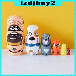 [Lzdjlmy2] ตุ๊กตาการ์ตูนรัสเซีย Matryoshka 6 ชิ้น