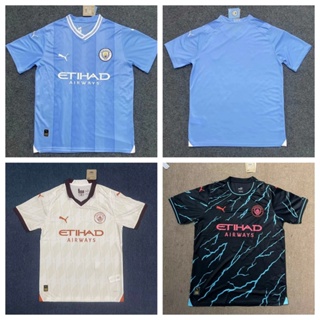 เสื้อกีฬาแขนสั้น ลายทีมชาติฟุตบอล Manchester City 2324 ชุดเหย้า เยือน ครั้งที่ 3 คุณภาพสูง