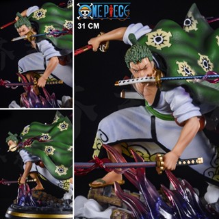 Figure ฟิกเกอร์ Model โมเดล One Piece   Roronoa Zoro โรโรโนอา โซโร Wano Country 31 cm samutprakanboonsiri