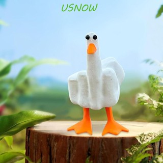 Usnow ฟิกเกอร์เรซิ่น รูปเป็ดน่ารัก สร้างสรรค์ สําหรับตกแต่งบ้าน