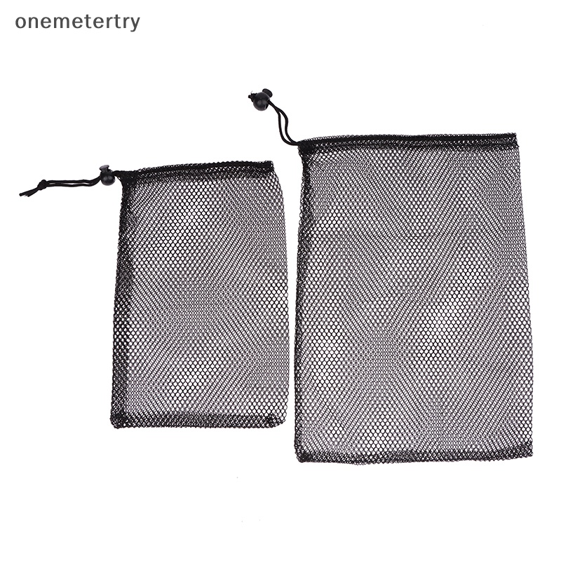Onem ถุงตาข่ายไนล่อน แบบหูรูด สีดํา ทนทาน อเนกประสงค์ สําหรับซักผ้า เดินทาง บ้าน กิจกรรมกลางแจ้ง