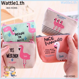 Wttle กระเป๋าสตางค์ กระเป๋าใส่เหรียญ คลาสสิก มีซิป เรียบง่าย