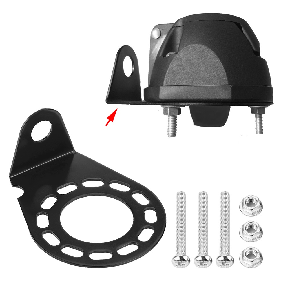 LZB2 ตัวยึดสำหรับติดตั้งโลหะสำหรับ 7 Pin 13 Caravan Towing Trailer Connector Plug Socket