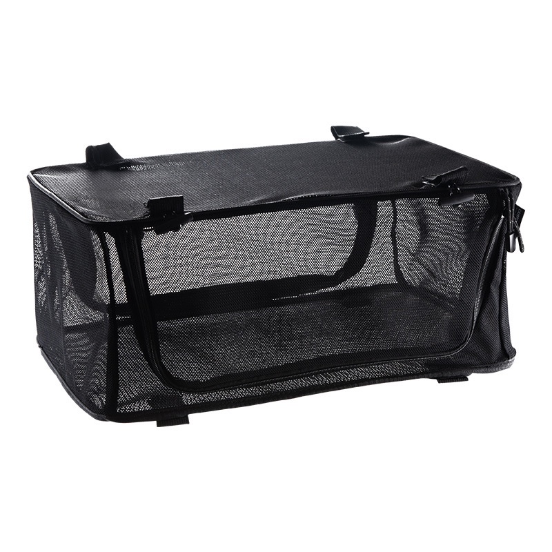 Campingmoon T-2303 กลางแจ้งบนโต๊ะอาหารการจัดเก็บสุทธิกล่องถุงเก็บอเนกประสงค์พับตารางกล่องเก็บเส้นใยผ้าฝ้ายผ้าพับสุทธิกล่องตั้งแคมป์อุ