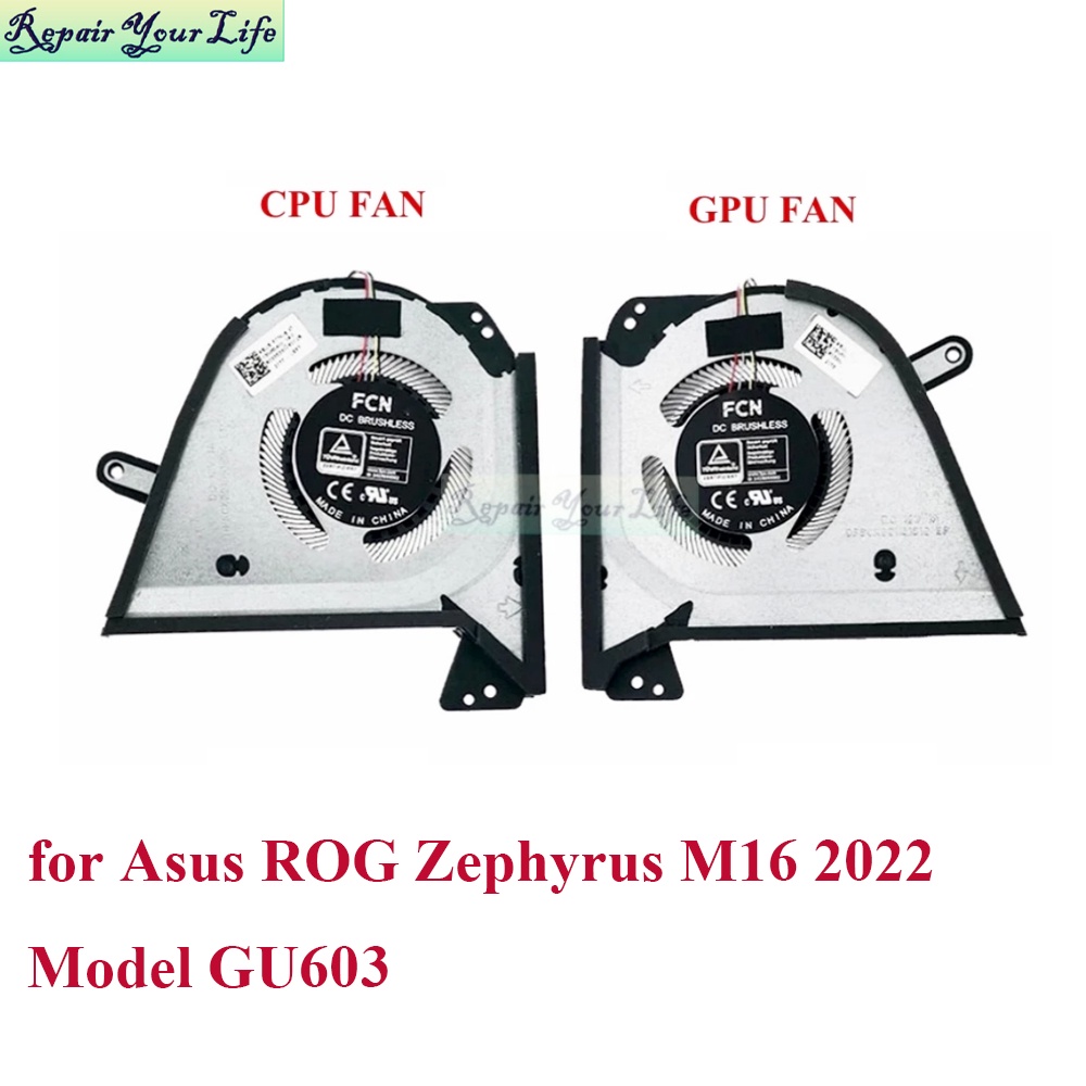 CPU GPU พัดลมระบายความร้อนสําหรับ Asus ROG Zephyrus M16 GU603 GU603ZM GU603ZE ZW แล็ปท็อป Cooler หม้