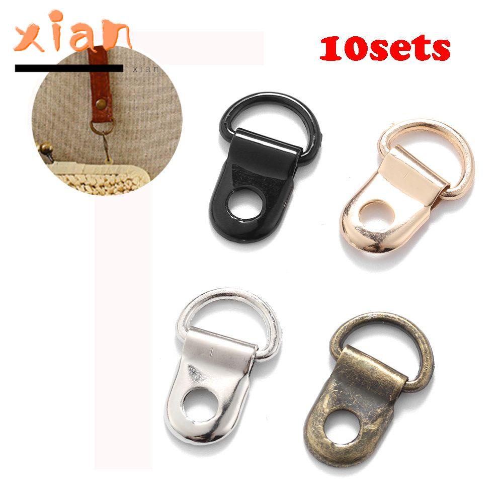 Xianen 10 ชุด / ล็อต D แหวนหัวเข็มขัด คุณภาพสูง บูท ตะขอ DIY หัตถกรรม กลางแจ้ง คาราบิเนอร์ กระเป๋าถือ คลิป