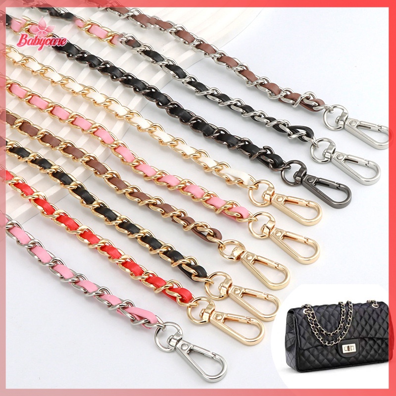Byce> สายโซ่หนัง PU ยาว 120 ซม. กว้าง 0.8 ซม. แบบเปลี่ยน สําหรับกระเป๋าถือ กระเป๋าสะพายไหล่