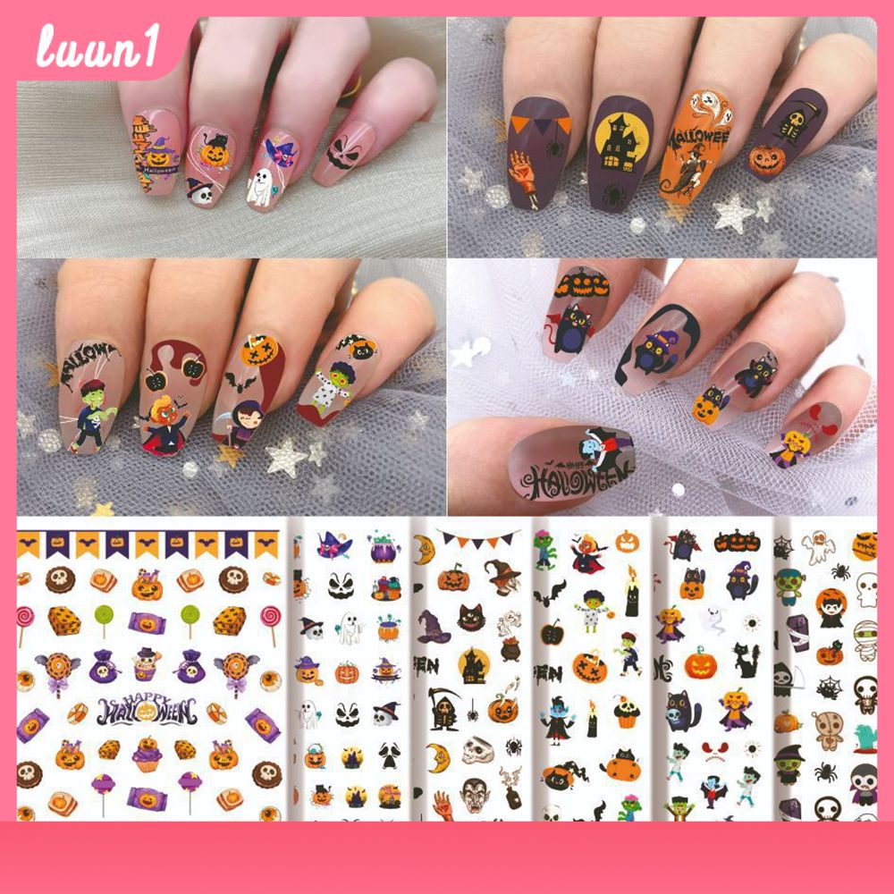 2023 ใหม่ เทศกาล ฮาโลวีนกลับมาแล้วว สติกเกอร์ติดเล็บ 3D sticker Halloween day มีลายเยอะแยะมากมาย ทั้