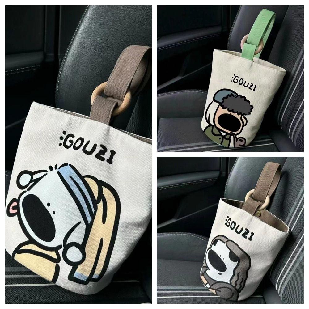 Bliss Canvas Bucket Bag, Letter Print Cartoon Tote Bag, Cute Mommy Bag Cartoon Large Capacity Print Canvas Handbag Girls