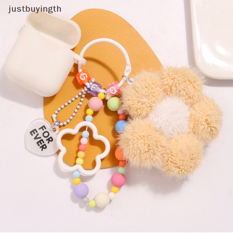 [JBTH] พวงกุญแจ จี้ตุ๊กตาดอกไม้น่ารัก ประดับลูกปัด หลากสีสัน สร้างสรรค์ สําหรับห้อยกระเป๋าเป้สะพายหลัง ผู้หญิง [JB]