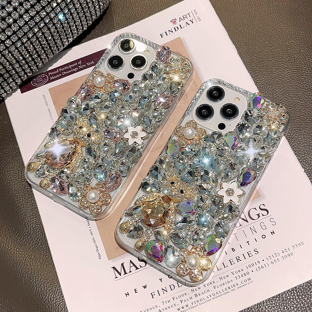 แฟชั่น Rhinestone เคสโทรศัพท์สําหรับ Oppo Reno 15 Pro Max 16F 15F 14F 14 13 12 11 Pro 13Pro 13F Reno
