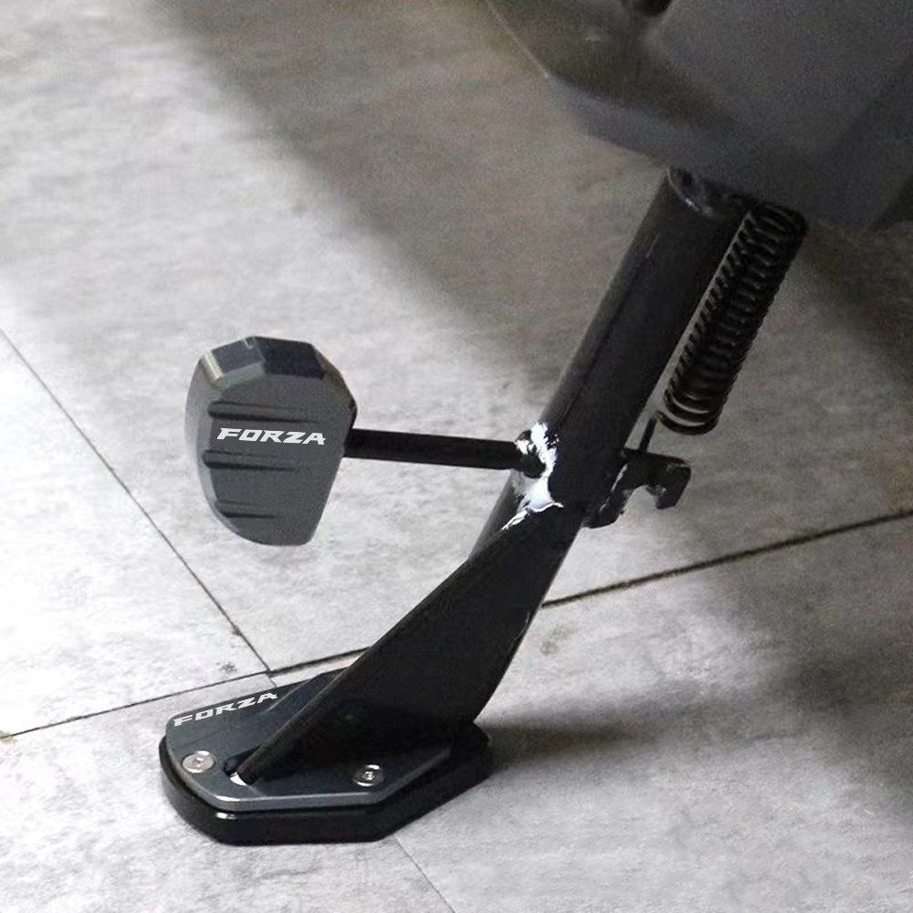 ตีนเป็ด FORZA 350 กันลื่น แผ่นขยายขาตั้งด้านข้าง FOR HONDA FORZA350 2023 CNC แผ่นลองขาตั้งเดี่ยว