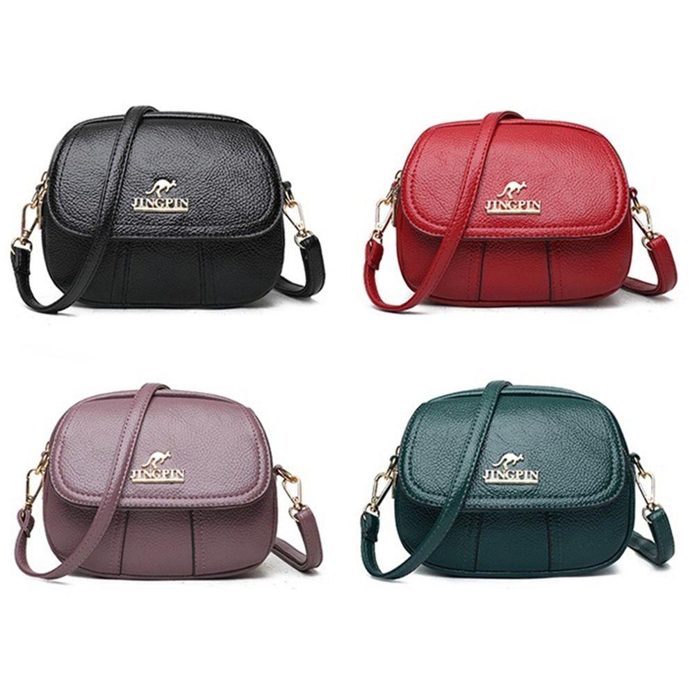 Eniang815 กระเป๋าสะพายไหล่, PU หนังสีทึบกระเป๋าสะพายข้าง,แบบพกพากระเป๋า Messenger ขนาดเล็กผู้หญิงสุภาพสตรี