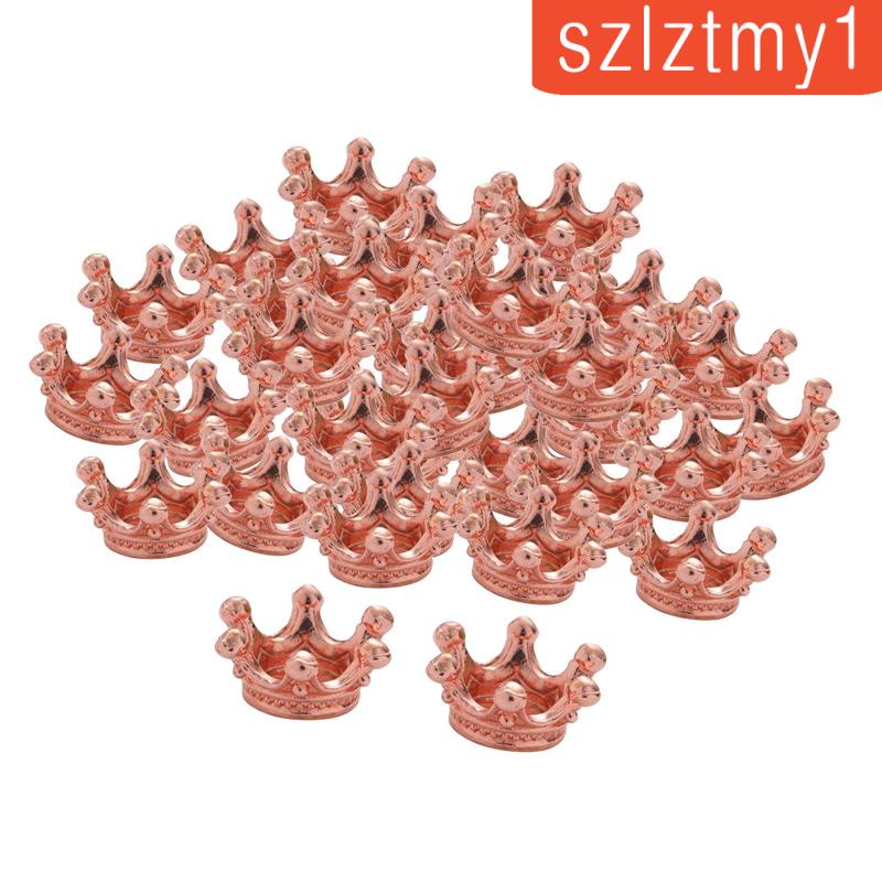 [szlztmy1] ลูกปัดอัลลอย รูปมงกุฎ 3D รูใหญ่ DIY 50 ชิ้น