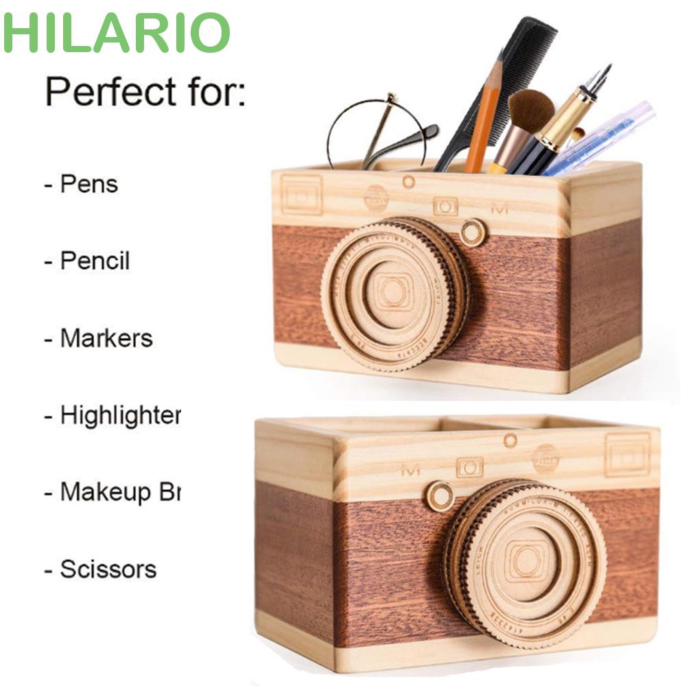 Hilario กล่องเก็บปากกา แบบไม้ อเนกประสงค์ สําหรับตั้งโต๊ะ สํานักงาน โรงเรียน