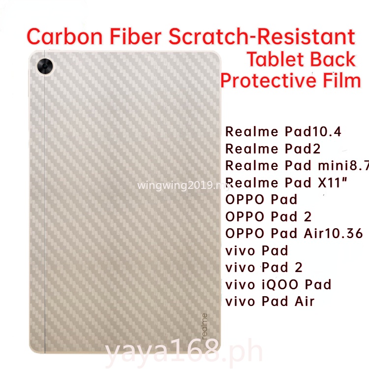 ฟิล์มคาร์บอนไฟเบอร์ ป้องกันรอยขีดข่วน สําหรับแท็บเล็ต Real Me Realme Pad 10.4 X 11 นิ้ว Mini Oppo Pad2 Air 10.36