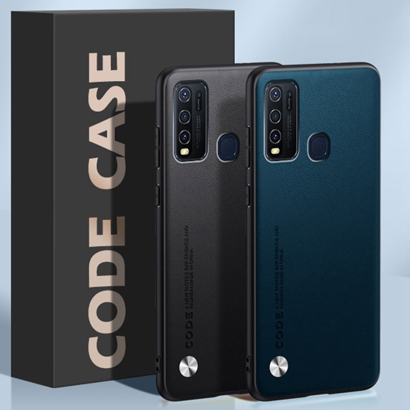 สําหรับ Vivo Y50 Y30 Y30i แฟชั่นหนังเนื้อปกหลัง Soft TPU กรอบป้องกันกรณี