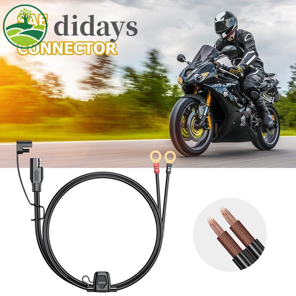 18awg SAE 2-Pin to O-Ring ขั้วต่อสายไฟอ่อน สําหรับสายชาร์จแบตเตอรี่