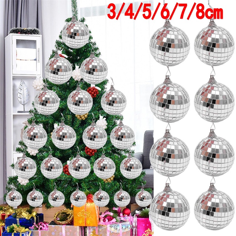 ลูกบอลเลเซอร์ ขนาดเล็ก ส่องแสง สําหรับตกแต่งบ้าน ต้นคริสต์มาส 12 ชิ้น ต่อกล่อง