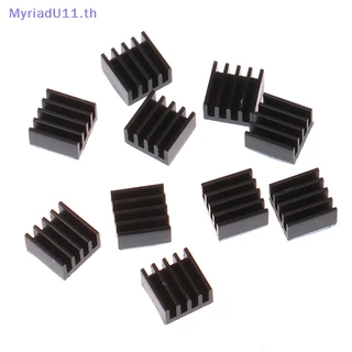 Myriadu ฮีตซิงก์ระบายความร้อน อลูมิเนียม ขนาด 8.8x8.8x5 มม. พร้อมแผ่นความร้อน สีดํา 10 ชิ้น