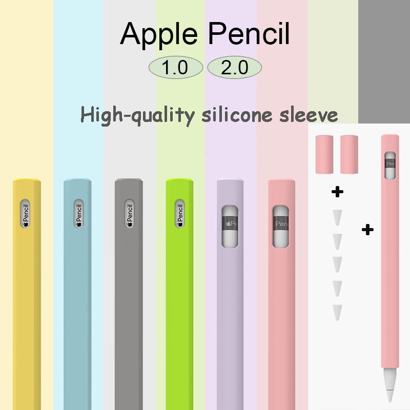 เคสปากกาสไตลัส ซิลิโคนนิ่ม บางพิเศษ กันตก ทรงสามเหลี่ยม น่ารัก สําหรับ iPad Apple Pencil Gen 2 1