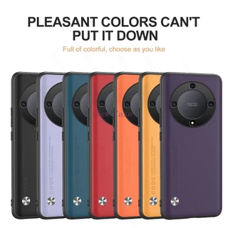หรูหราปลอกมือถือหนังสําหรับ Honor X9B X9D X9C X9A HonorX9b Honor X9c สมาร์ท 5G Plain Skin Anti ลายนิ้วมือเคสโทรศัพท์กันกระแทกกันชนนุ่มกรอบฝาครอบด้านหลัง