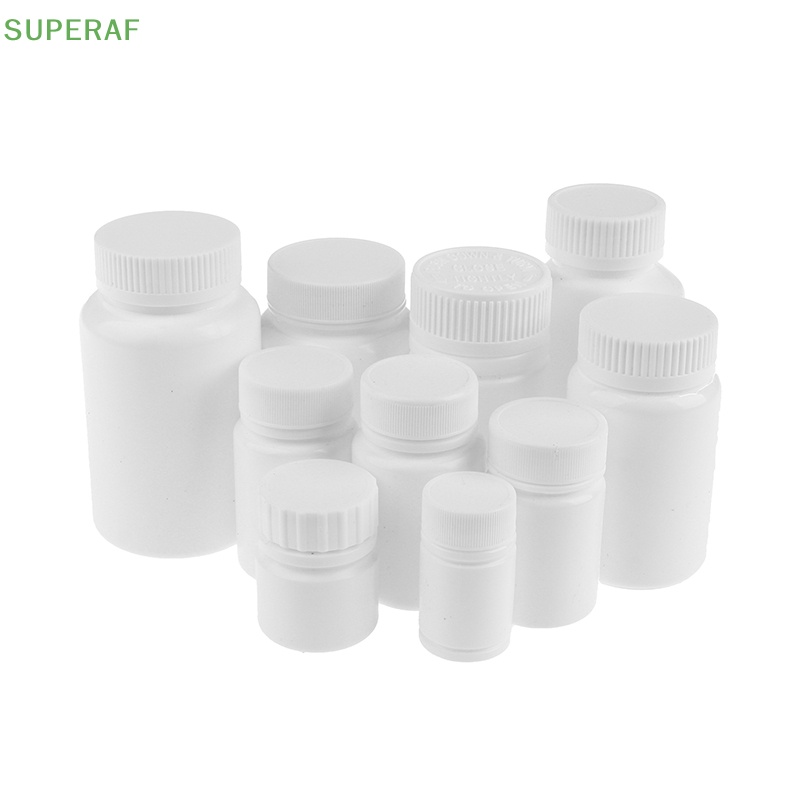 Superaf ขวดพลาสติกเปล่า สําหรับใส่ยา วิตามิน แคปซูล ขนาด 20 มล.-200 มล. สีขาว ขายดี