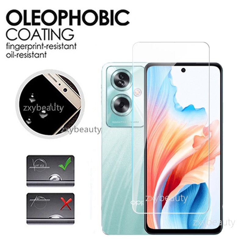 2in1 ฟิล์มกระจกนิรภัยกันรอยหน้าจอ แบบใส ป้องกันเลนส์กล้อง สําหรับ OPPO A79 5G 2023 OPPOA79 A 79 A2 - รูปที่ 2