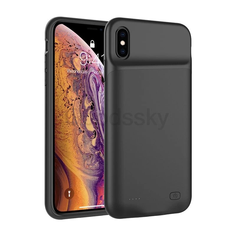 Slim Silicone shockproof Battery Charger Cases for iPhone XS Max XR X Power Bank Case External Pack Backup charger case