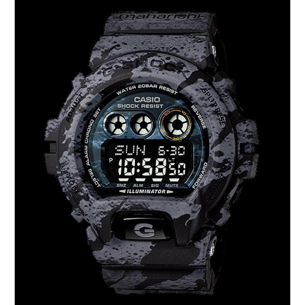 Japan C_sio จอแสดงผลดิจิตอลกันน้ํา GD-X6900 Black Camo Series T05 นาฬิกาข้อมืออิเล็กทรอนิกส์แฟชั่นกี