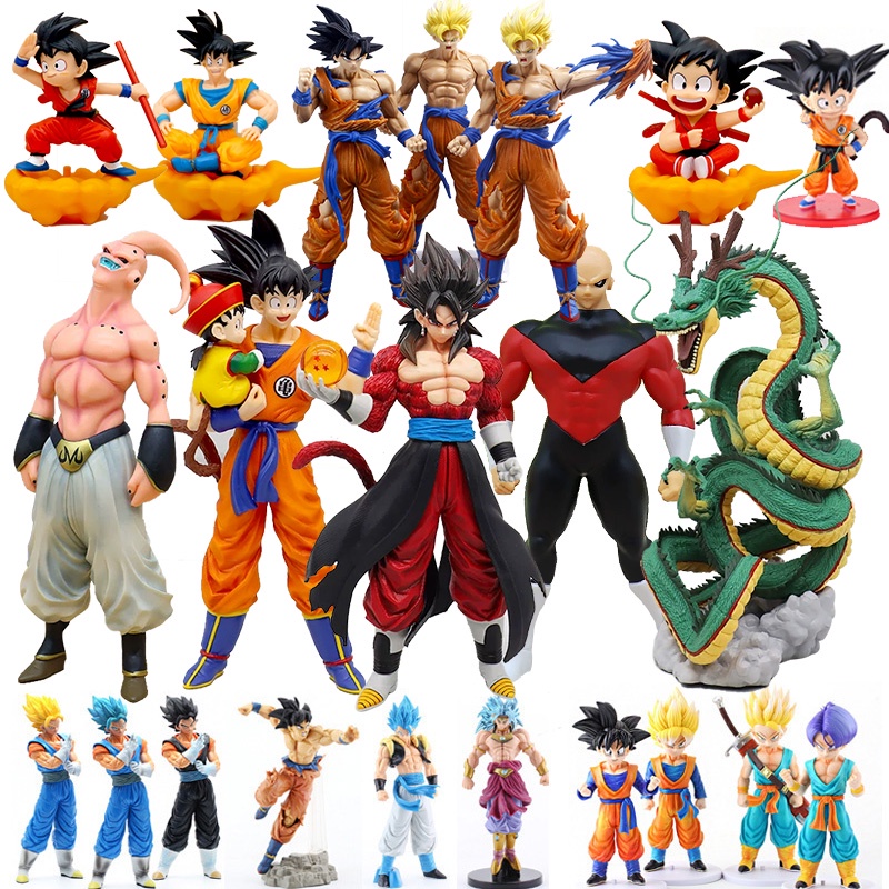 โมเดลฟิกเกอร์ การ์ตูนอนิเมะ Dragon Ball Super Saiyan Kakarotto Broli Jiren Goku Black BT Mobei Demonized Vegeta Majin Buu Shenron สําหรับตกแต่ง