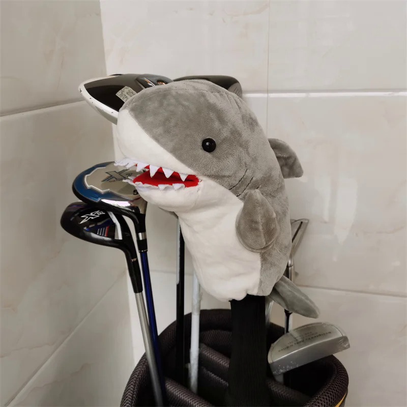 Shark Golf Fairway Wood Head Cover Plush Animal Golf Club Fairway Woods Hybrid Headcovers Unisex