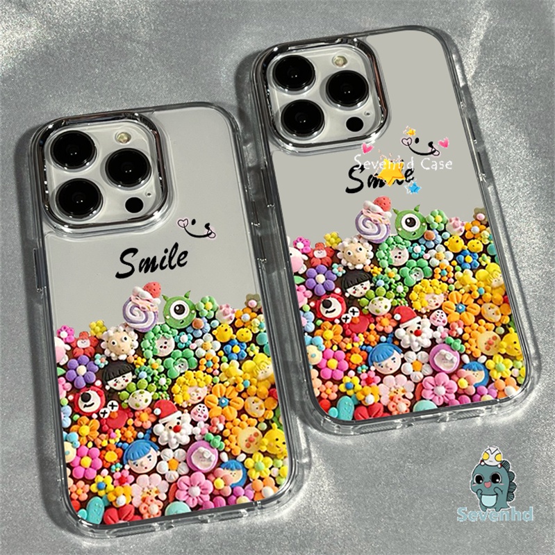 เคสซิลิโคนใส ลายการ์ตูนมอนสเตอร์น่ารัก กันกระแทก สําหรับ iPhone 15 14 13 12 11 Pro Max XR 8 7 Plus SE 2020 X XS Max