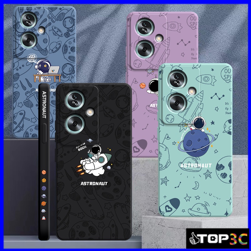 เคส OPPO Reno 11F 5G A79 5G A96 A76 A78 A58 A38 A18 A17 A16 A15 A15S A5S A7 A12 A54 เคสโทรศัพท์มือถือ ลายนักบินอวกาศ Nasa สําหรับ TKA