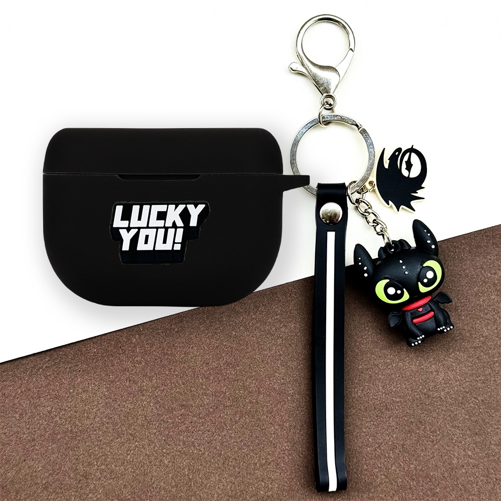 For Jabra Elite 10 Case Cute Night Fury Mario Keychain Pendant Jabra Elite 8 Active Silicone Soft Ca