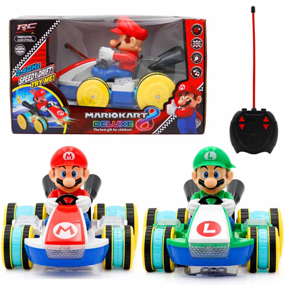Super Mario Luigi Radio Remote Control RC Racing Kart Cars Vehicle Kids Gift Toy