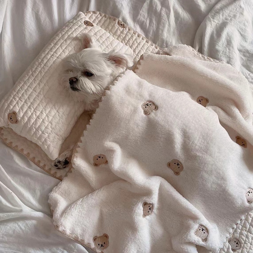 INS หมอนที่นอนสัตว์เลี้ยงรังสัตว์เลี้ยงเกาหลี Quilt Cat Nest Kennel YX-JJYP
